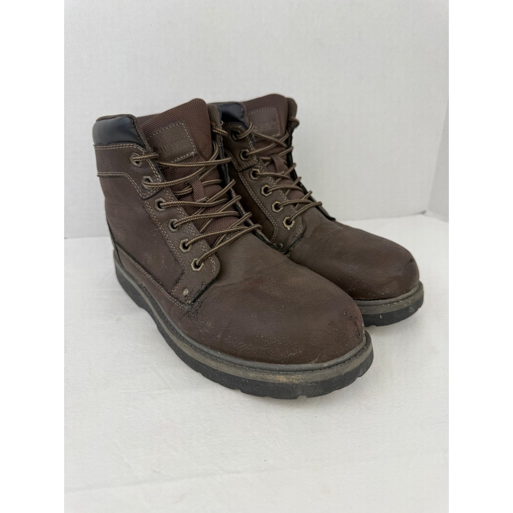 Denali Mens Brown Work Boots Lace Up Ankle Lug Sole A15U008A-5 Size 10‎